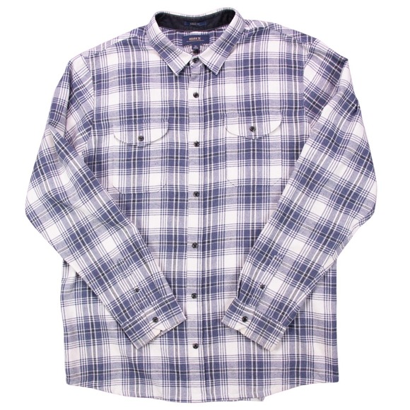 Roark Other - Roark Mens XL‎ Classic Fit Blue White Plaid Flannel Long Sleeve Shirt Cotton